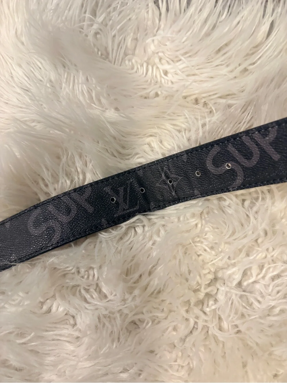 Gold Buckle Black Monogram men’s Belt